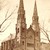 View of St. George's Church from Stuyvesant Square, NY