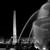 Place de la Concorde. L'Obélisque et la fontaine des Mers. La nuit