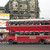 The bus in SP Mukherjee Chowk Square goes to Kolaaba, southern Mumbai