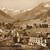 Gstaad. View on Hotel National and old villages with Oldenhorn