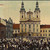 Uherské Hradiště. Pohled na kostel a radnici na náměstí
