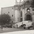 La fusoliera del trimotore SM.82 davanti alla Basilica di Santa Croce in Gerusalemme