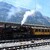 Locomotive à vapeur du Bernima Express à St. Moritz
