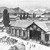 Lucerne, gare, vue originale. 1859 année