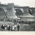 Ansichtskarte der Augustusbrücke mit dem Wasserstand der Elbe im August 1904